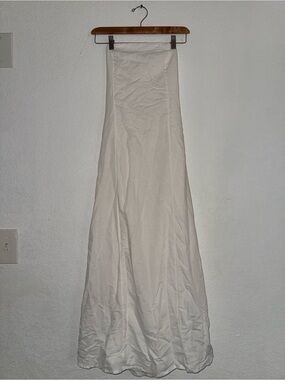 Japna White Linen Maxi Dress